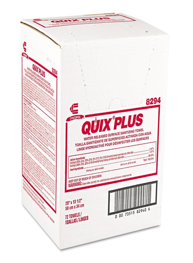 Chix 8294 Quix Plus Disinfecting Towels 13 1/2 x 20 Pink 72/Carton - Image 1